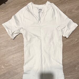SPANX White Short Sleeve Tee